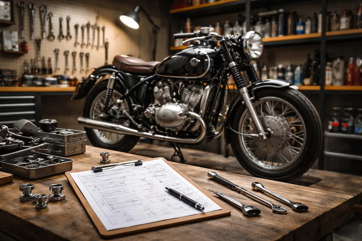 Comment établir une fiche atelier pour la restauration d'une moto classique